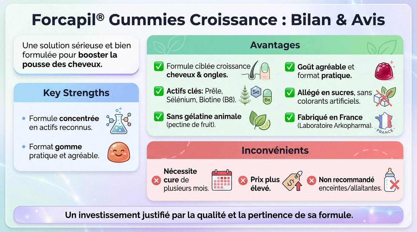 Avis expert sur les gummies Forcapil Croissance pour cheveux et ongles