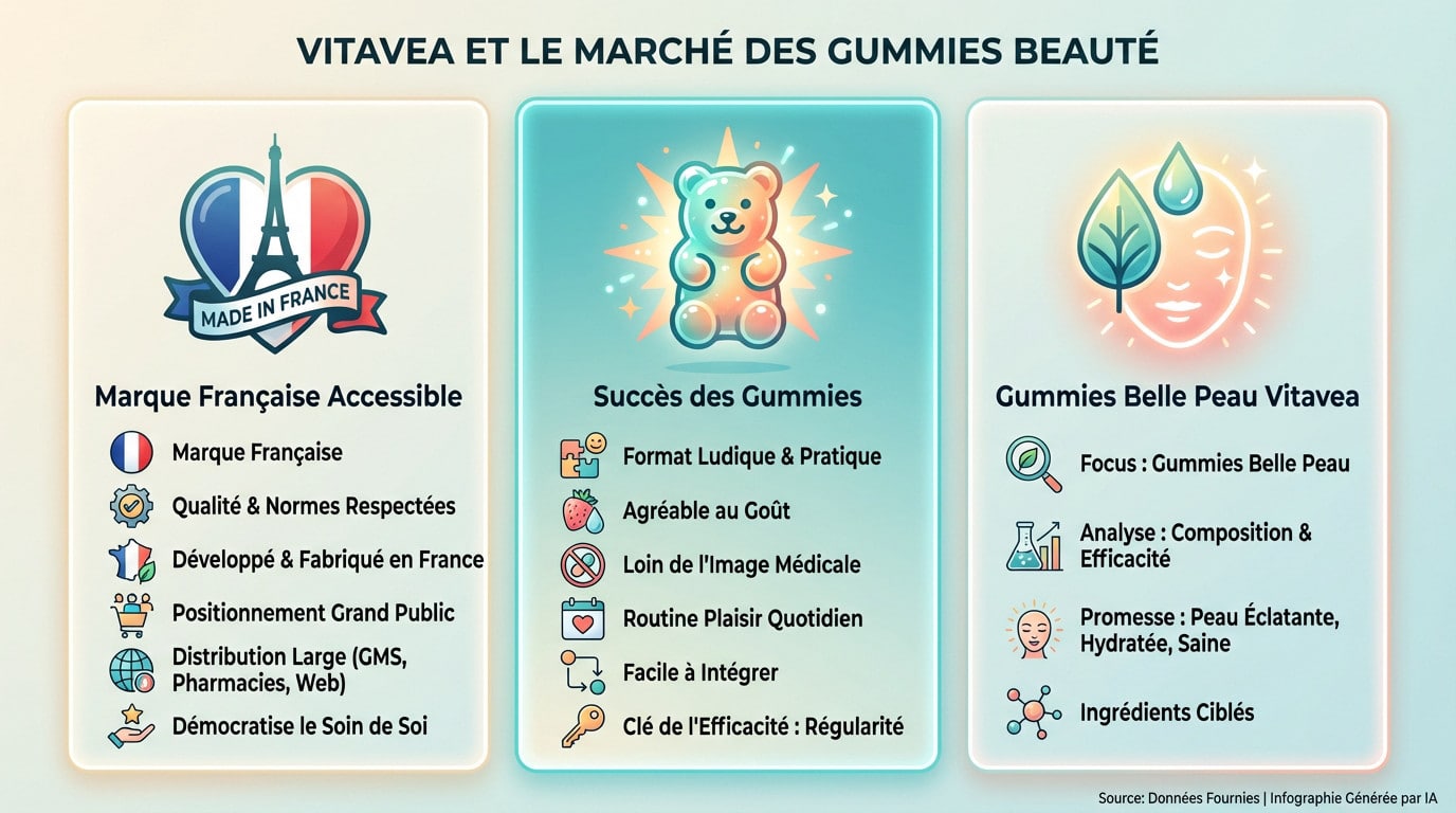 Marché des gummies beauté et marque Vitavea