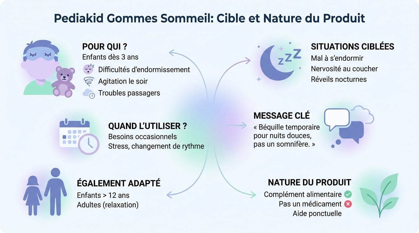 Enfant dormant paisiblement grâce aux gommes sommeil Pediakid